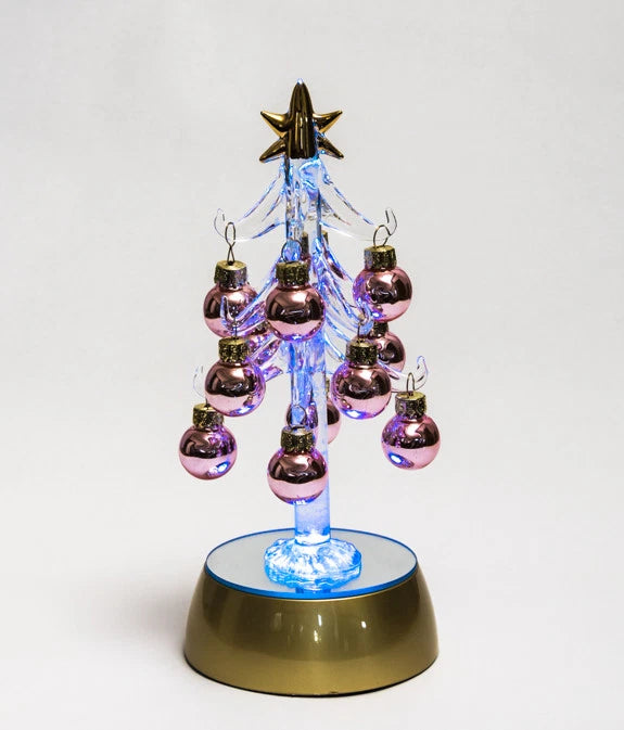 Glass Table Top Christmas Tree with Colour Changing Branches