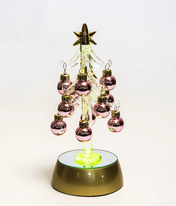 Glass Table Top Christmas Tree with Colour Changing Branches