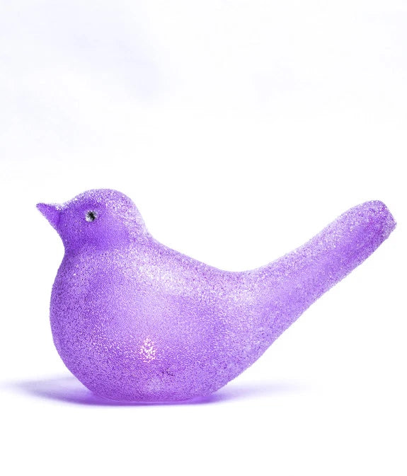 Glowing purple dove decoration