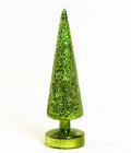 Glass Table Top Green Christmas Tree