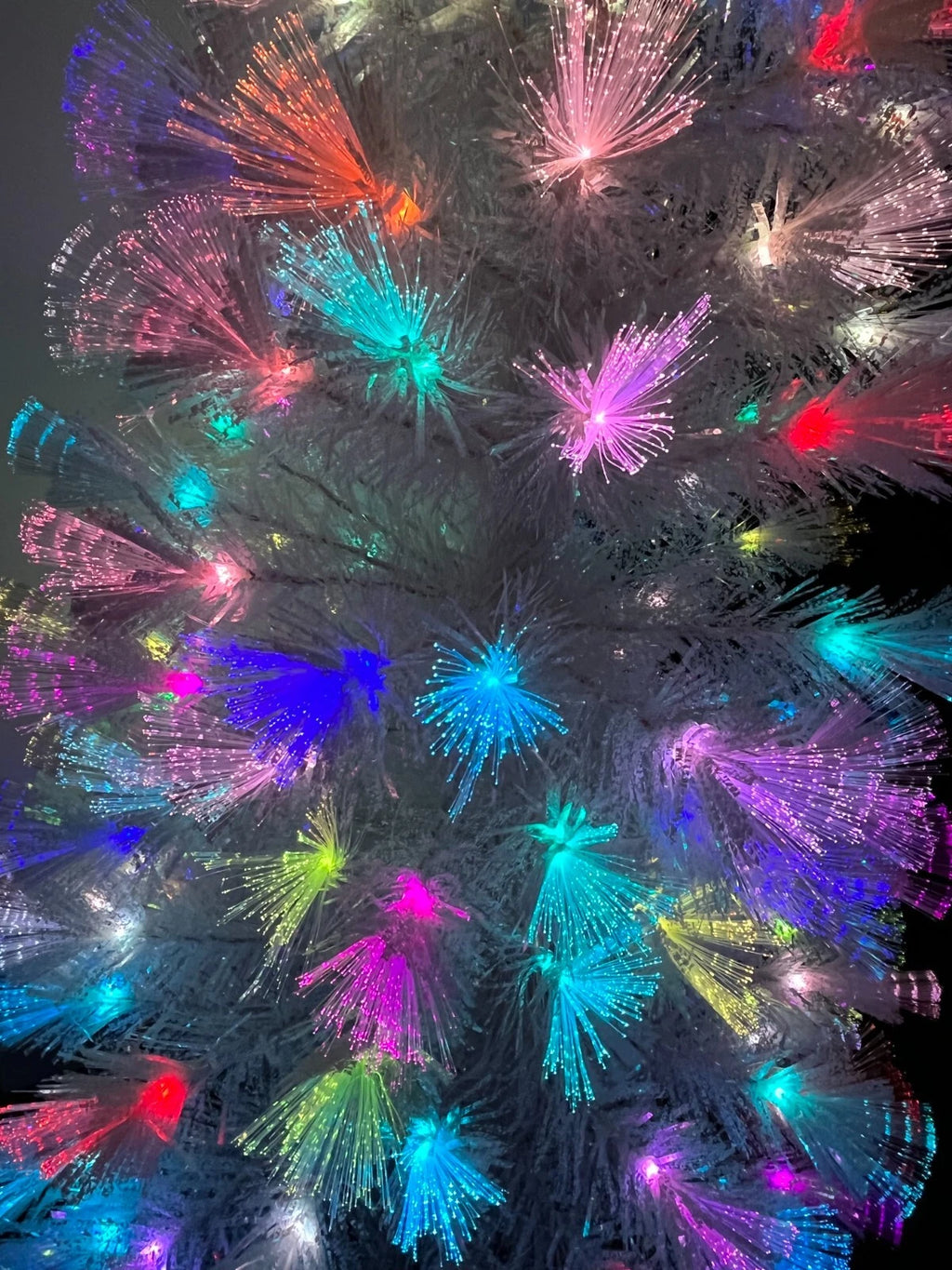 White Christmas Tree with Fibre Optics - 180cm