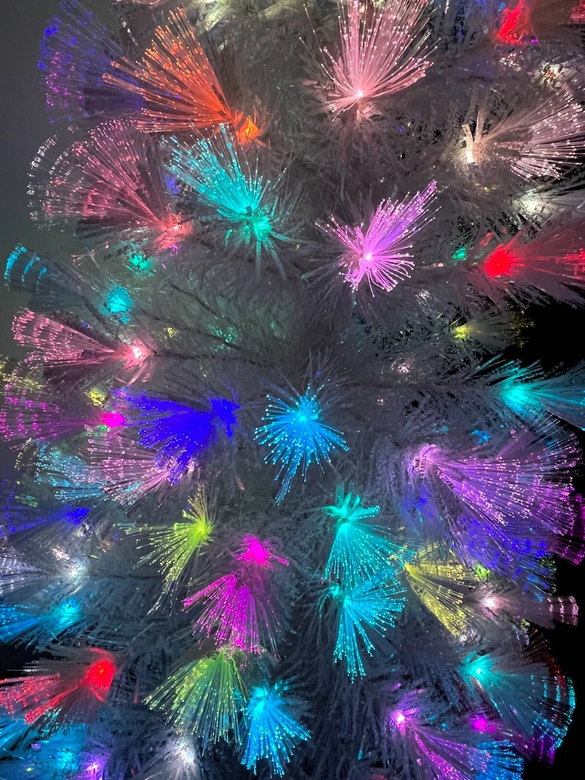White Christmas Tree with Fibre Optics - 180cm
