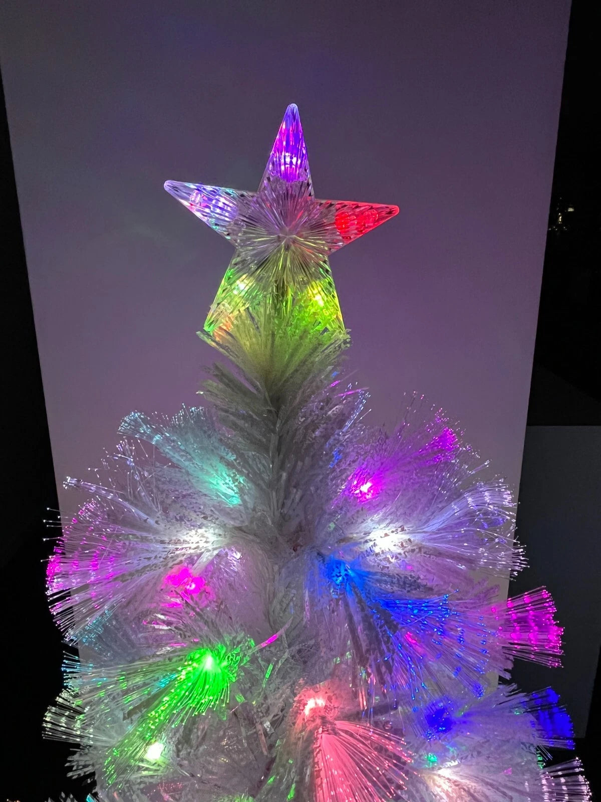 White Christmas Tree with Fibre Optics - 180cm
