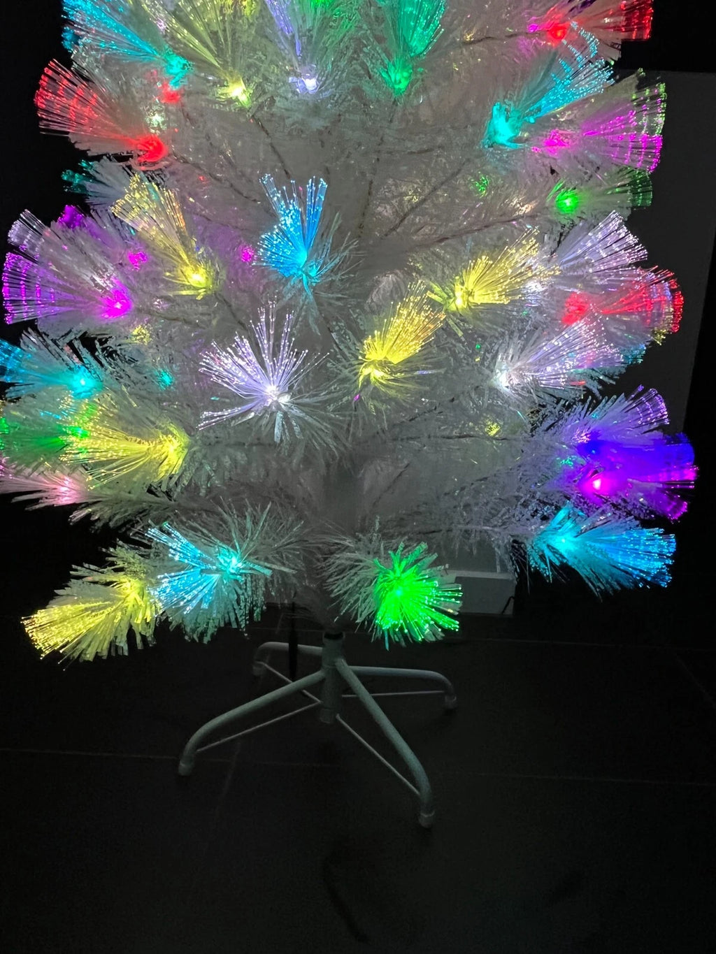White Christmas Tree with Fibre Optics - 180cm