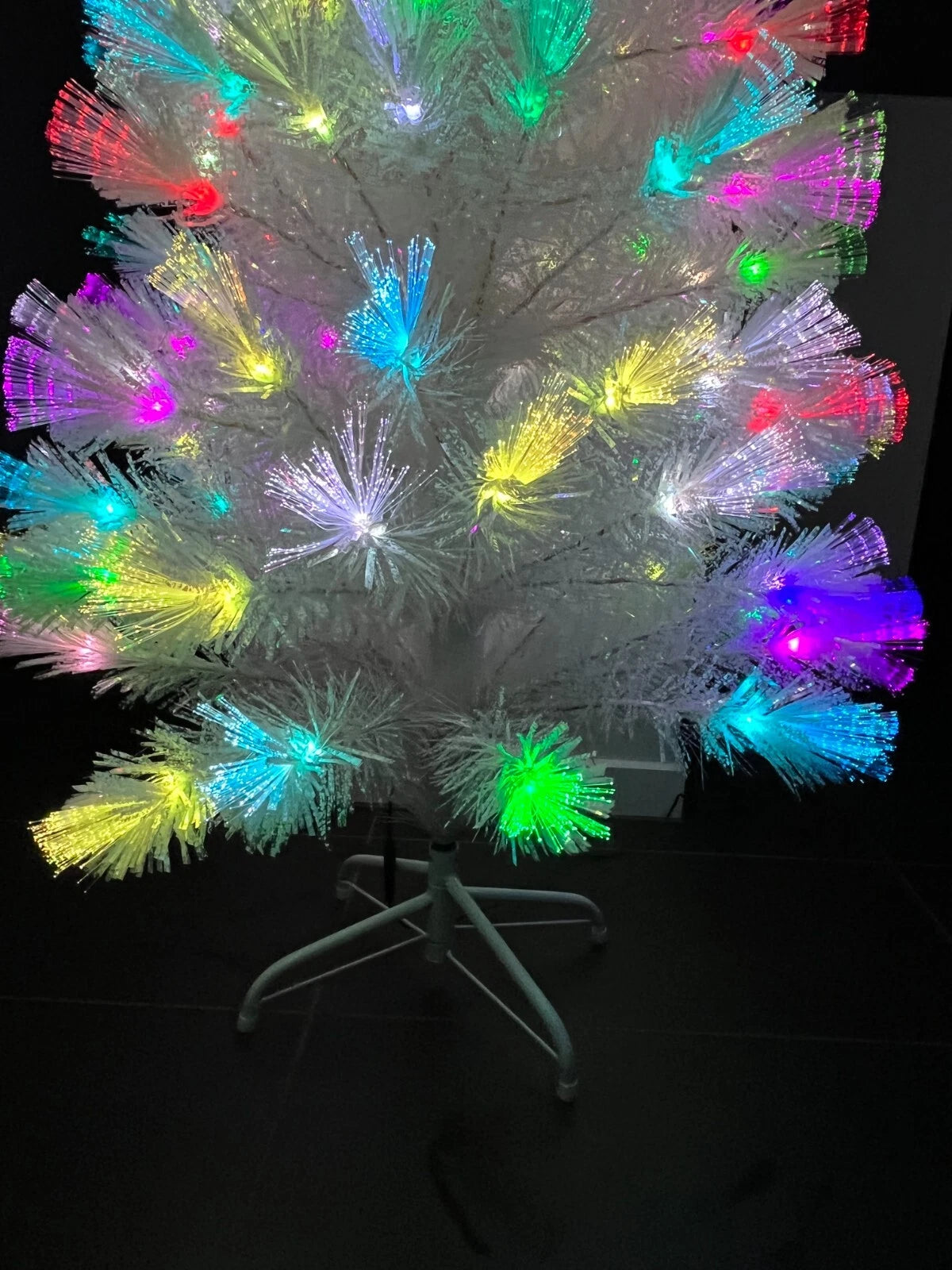 White Christmas Tree with Fibre Optics - 180cm