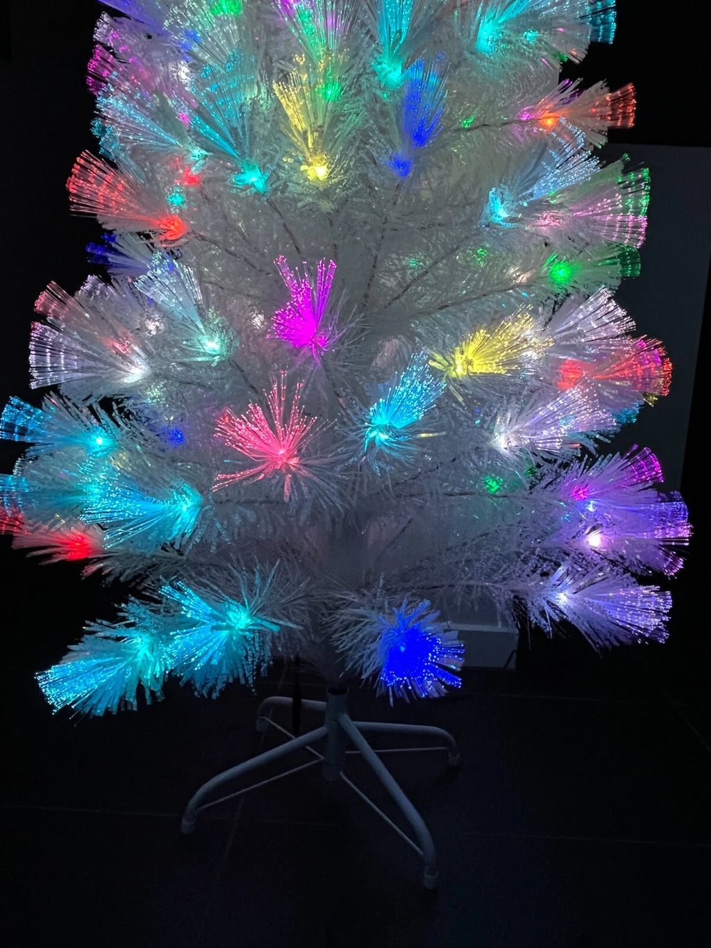 White Christmas Tree with Fibre Optics - 180cm