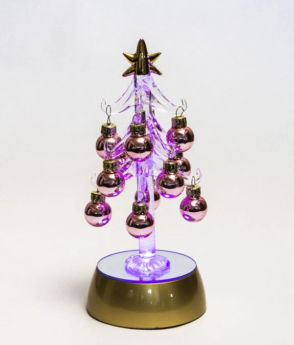 Glass Table Top Christmas Tree with Colour Changing Branches